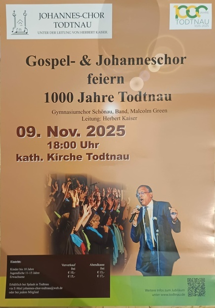 09.11.2025 Konzert Gospel&Johanneschor in Todtnau