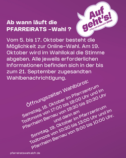 Wahlbekanntmachung Pfarreiratswahl 2025 Wahlbekanntmachung Pfarreiratswahl 2025
